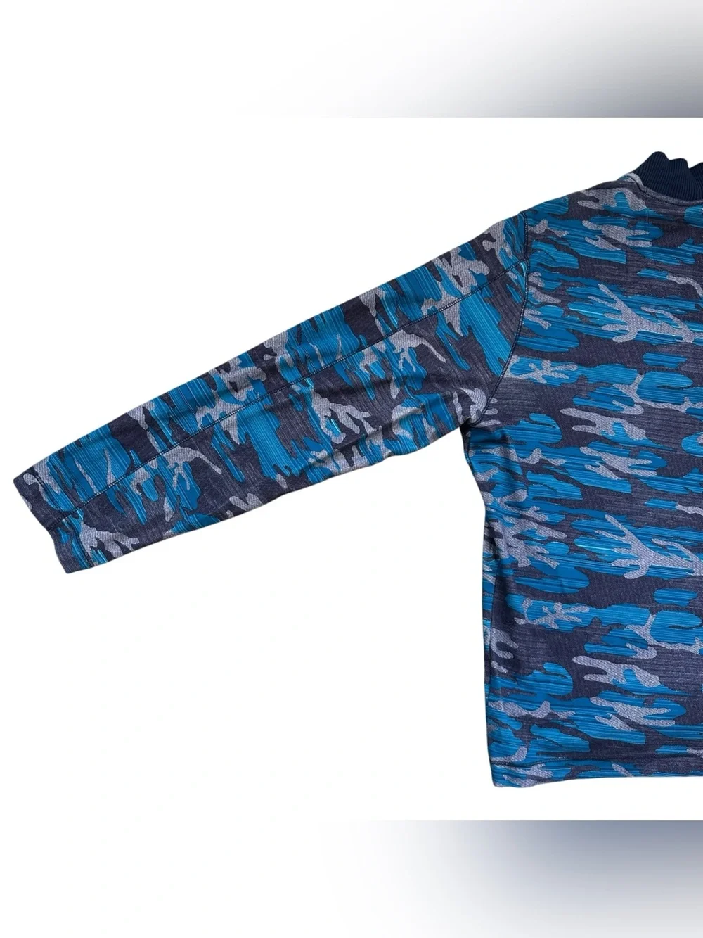 Robert Graham Street Circuit Blue & Purple 1/4 Zip Cotton Pullover Shirt XL